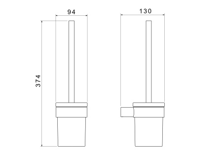 Ершик подвесной Aquatek Лира AQ4410CR хром