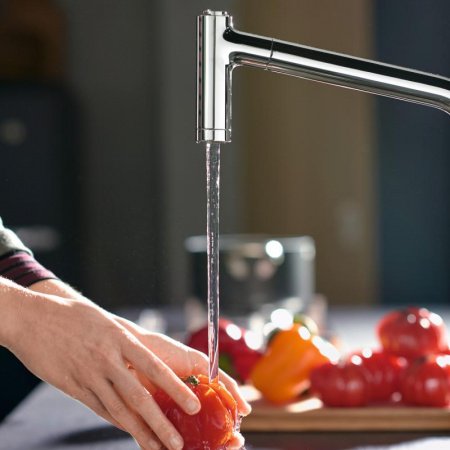 Смеситель для кухни Hansgrohe Metris M71 73801800 нержавеющая сталь