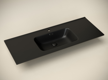 Раковина накладная 121см Ceramica Nova Element CN7006MB черный матовый