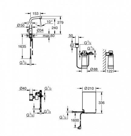 Смеситель для кухни Grohe Red 30339001 хром