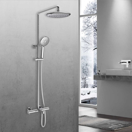 Душевая стойка с термостатом Vincea Desire VSFS-1D1TCH хром