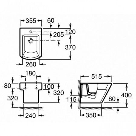 Биде подвесное Roca Hall 357625000