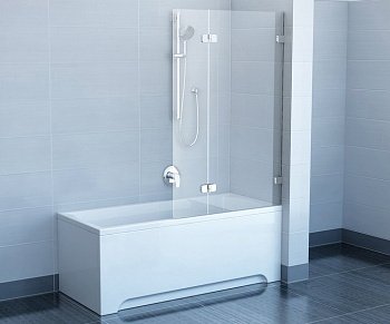 Шторка для ванны Ravak Brilliant BVS2-100 L хром+транспарент