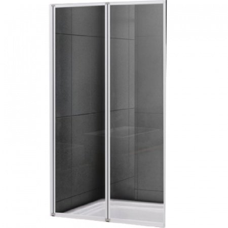 Шторка на ванну Cezares Relax V-2 80х140 профиль Белый стекло рифленое R