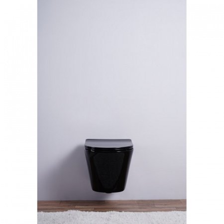 Унитаз подвесной Esbano CLAVEL черный, с сиденьем микролифт