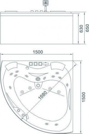 Акриловая гидромассажная ванна Orans OLS-BT6012X