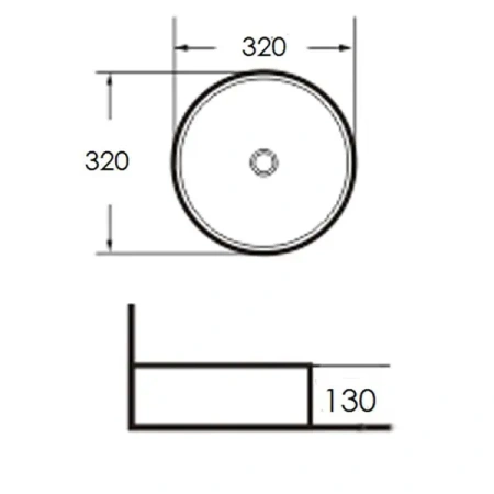 Раковина накладная 32см Grossman  GR-3021 белый