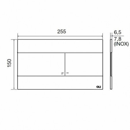 Кнопка смыва для унитазов OLI SLIM 154962 золото