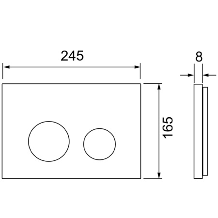 Кнопка смыва TECE Spring loop S240921 хром