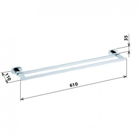 Держатель для полотенец Bemeta Oval 118404051 Хром