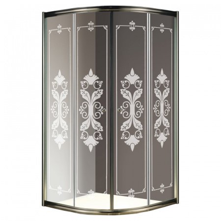 Душевой уголок Cezares Giubileo R2 100x100 профиль Хром стекло прозрачное