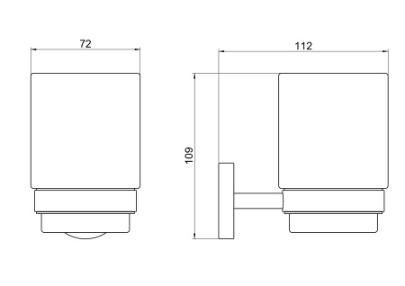Стакан для ванной двойной Aquatek Бетта AQ4604CR хром