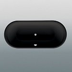 Стальная ванна Bette Oval 3466 180x80 встраиваемая, черный матовый