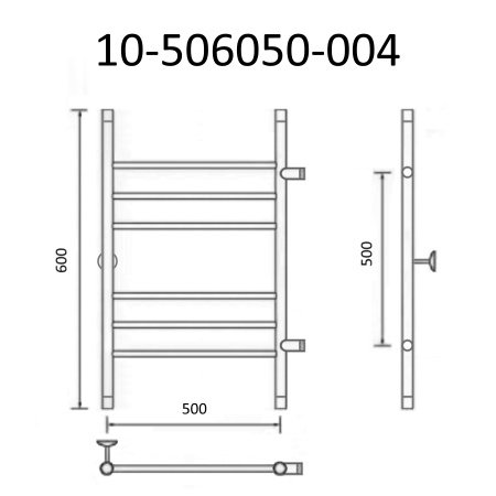 Полотенцесушитель водяной Маргроид Вид 10 60х50 хром