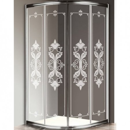 Душевой уголок Cezares Giubileo R2 90x90 профиль Хром стекло прозрачное