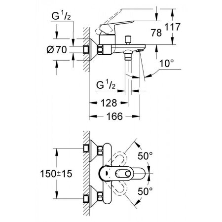 Смеситель для душа Grohe BauLoop 23341000 хром