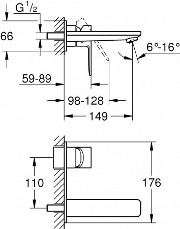 Смеситель для раковины Grohe Lineare 19409DC1 суперсталь
