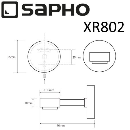 Мыльница Sapho X-ROUND XR802 хром