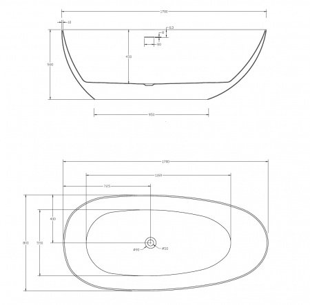 Акриловая ванна ABBER AB9211
