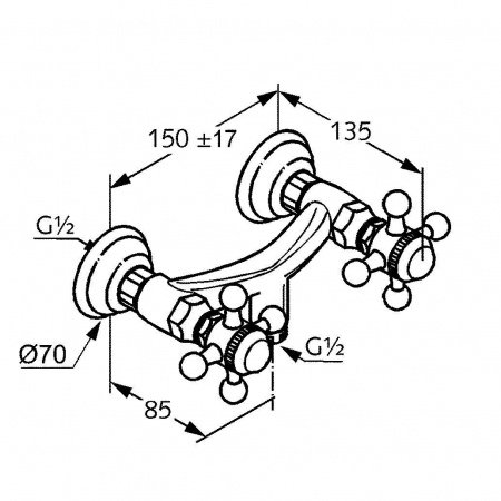 Смеситель для душа Kludi Adlon 516104520 золото
