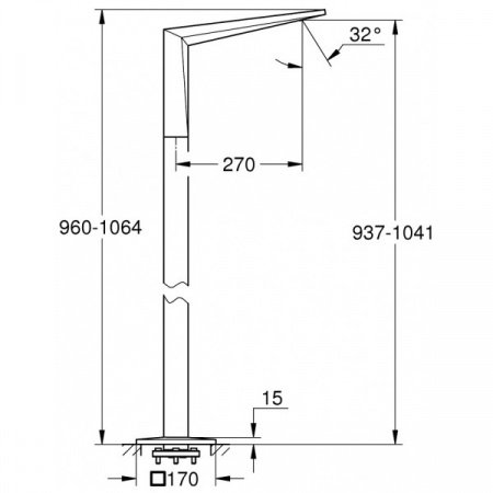 Излив для ванны с душем Grohe Allure Brilliant 13301A00 темный графит