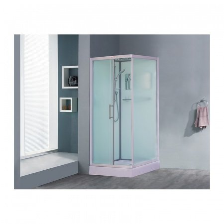 Душевая кабина Esbano ESKB108CKR 100x80x210см, профиль хром матовый, стекло рифленое