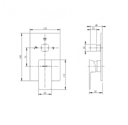 Смеситель для раковины Bravat Arc F16061C-2-ENG хром
