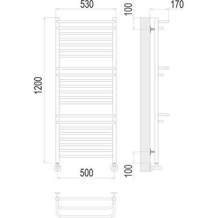 Полотенцесушитель водяной Terminus Орион П22 50х120