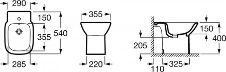 Биде напольное Roca Debba 357994000