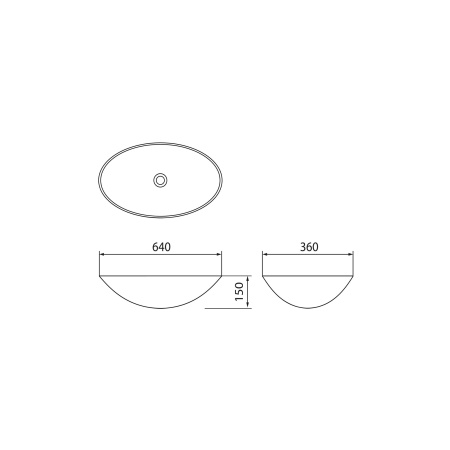 Раковина накладная 64см Point Сатурн PN43903WG белый/золото