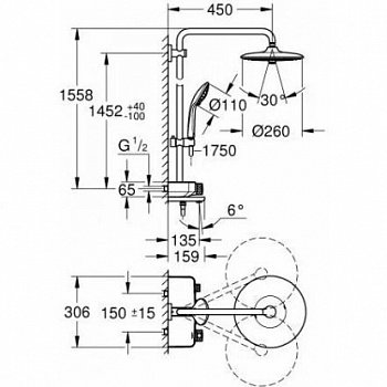Душевая стойка Grohe Euphoria SmartControl 26510000 хром