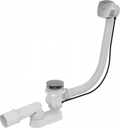 Слив-перелив Alcaplast A51CRM-80 полуавтомат белый хром