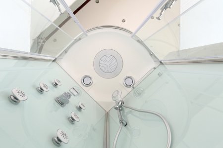 Душевая кабина Black&White G8505 90x90x215 профиль хром глянцевый, стекло прозрачное