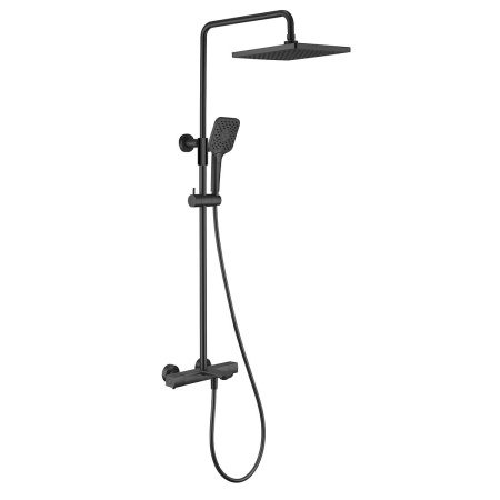 Душевая стойка с термостатом Vincea Next VSFS-1N1TMB черный матовый