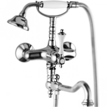 Смеситель для ванны Cezares Margot MARGOT-VDFM2-01-Bi Хром/белый