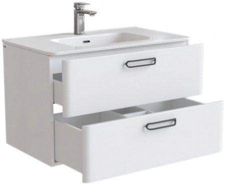 Тумба с раковиной Iddis Brick 80 подвесная Белая