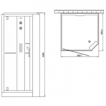 Душевая кабина Orans 89101LW 100x100x220 профиль белый, стекло прозрачное