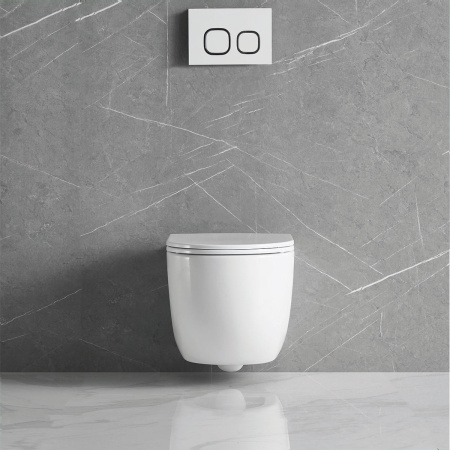 Унитаз подвесной безободковый Vincea Globo VT1-52T белый, с сиденьем микролифт