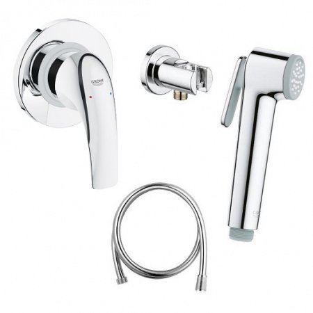 Гигиенический душ со смесителем Grohe BauCurve 124899 хром