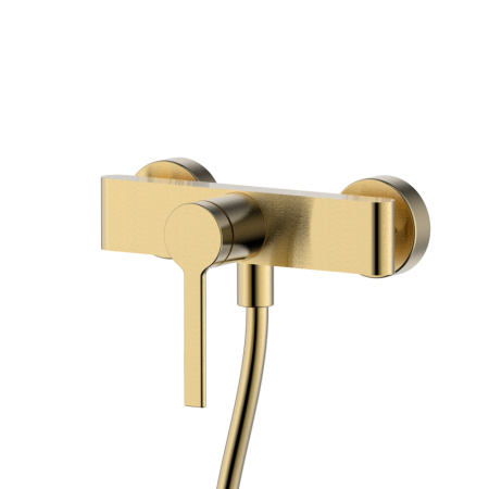 Смеситель для душа с душевым набором AQUAme Asti AQM6413BG золото матовое