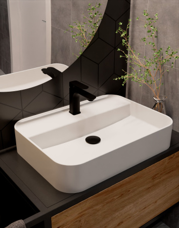 Смеситель для раковины AQUAme Monza AQM6310MB черный матовый