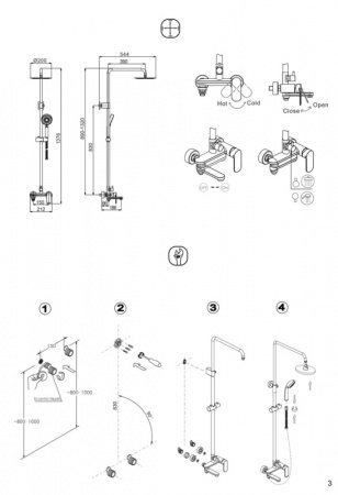 Душевая стойка Bravat Opal C F6125183CP-A1-RUS хром