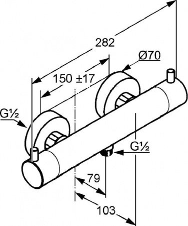 Термостат для душа Kludi Bozz 352030538 хром