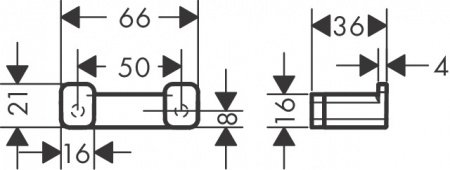 Крючок двойной Hansgrohe AddStories 41755700 белый матовый