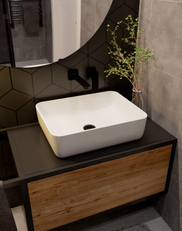 Смеситель для раковины AQUAme Monza AQM6315MB черный матовый