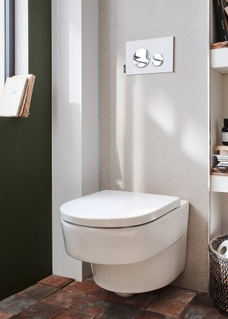 Кнопка смыва Jacob Delafon E20859-CP-MWH хром/белый матовый