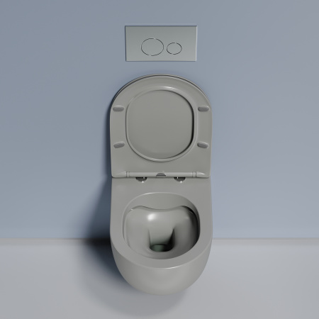 Унитаз подвесной безободковый Ceramica Nova Modena Rimless CN6063MH серый матовый