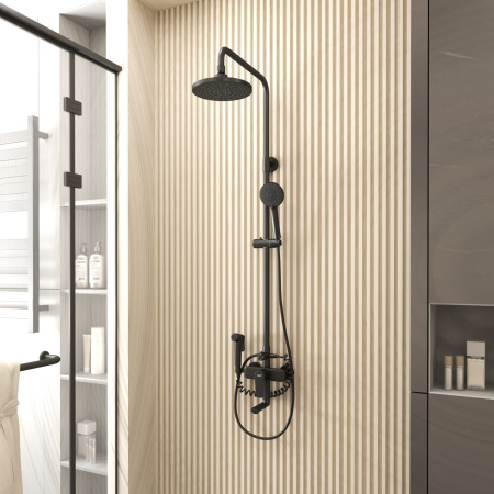 Душевая система с гигиеническим душем D&K Bayern.Fürth DA1524705B18, черный