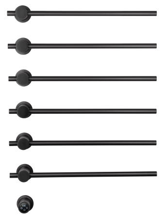 Полотенцесушитель электрический встраиваемый WONZON & WOGHAND BADEN, Темный графит (WW-AL366-GM)