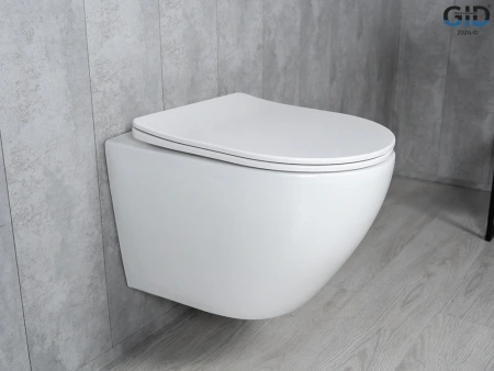 Унитаз подвесной безободковый GID Tr2122TF белый с сиденьем микролифт